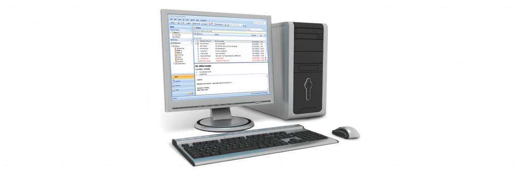 Computer demonstrating virtual fax (vFax) solution